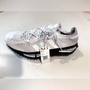 Adidas White and Gray Knit Sneakers